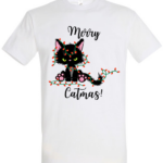 Merry catmas fekete cica