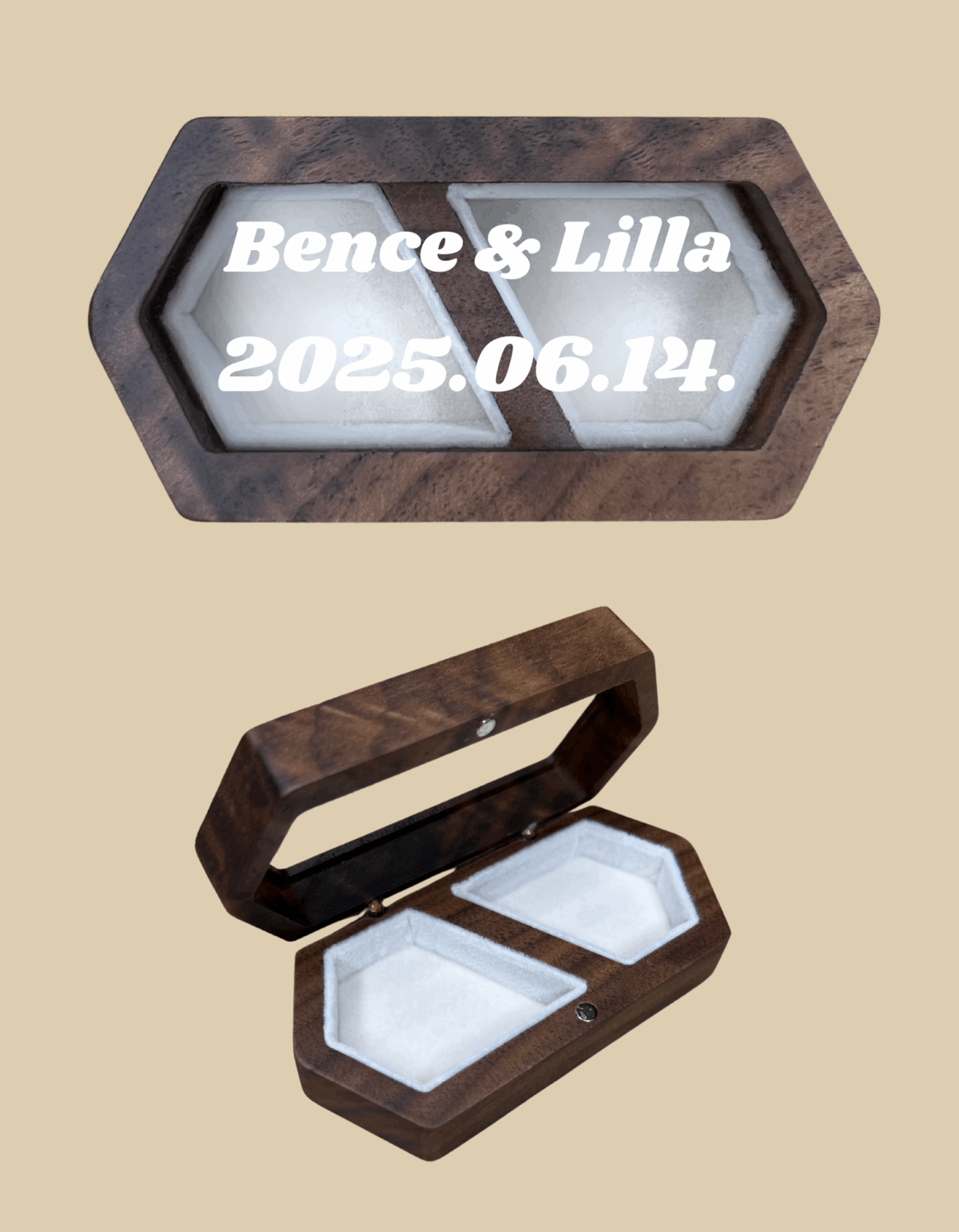 Bence & Lilla Gyűrűtartó doboz - Image 1