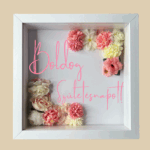 Fehér-rózsaszín virág 3D kép