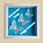 Kék-fehér pillangó 3D kép