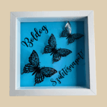 Kék-fekete pillangó 3D kép