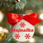 Piros-fehér üveggömb