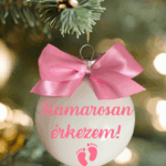 Hamarosan érkezem pink gömb
