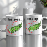 Mint a borsó bögre szett