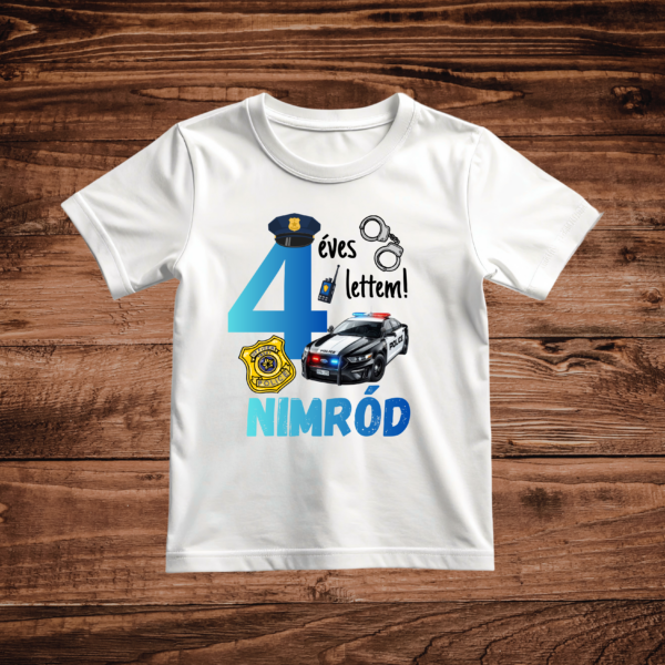 Rendőrös szülinapos gyerekpóló
